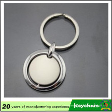 Keyring em branco da forma redonda do metal